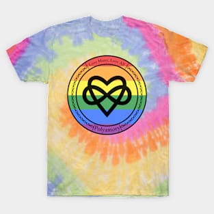 Polyamory, Love many, Love all Rainbow Pride T-Shirt